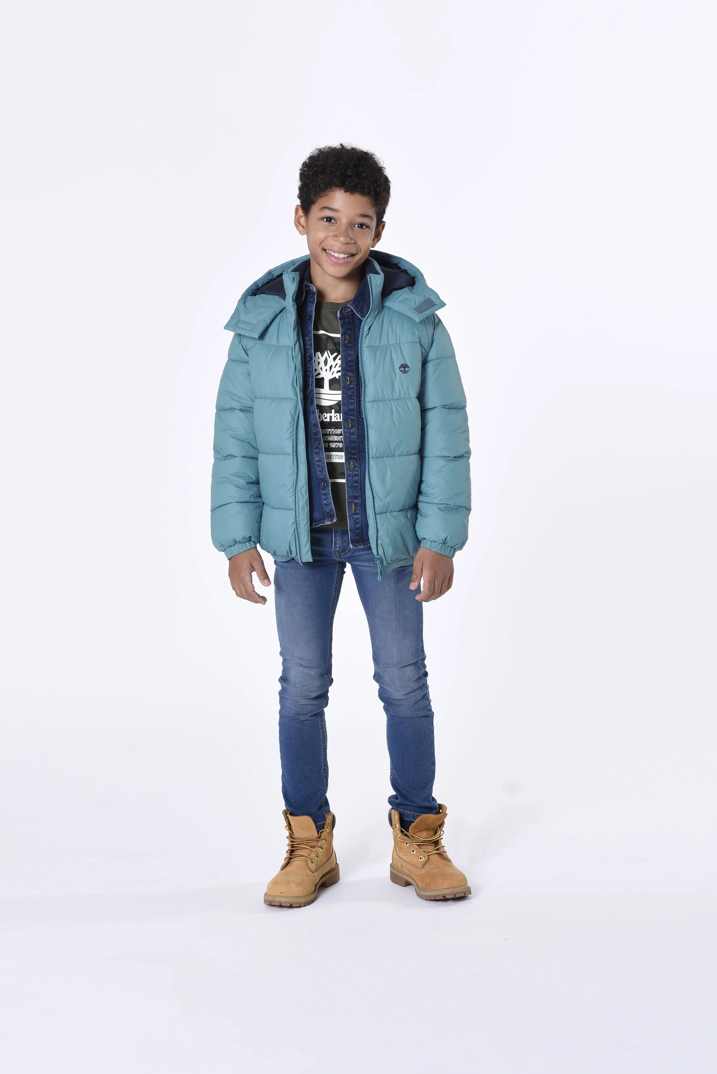 Timberland Boys Puffer Jacket in Blue