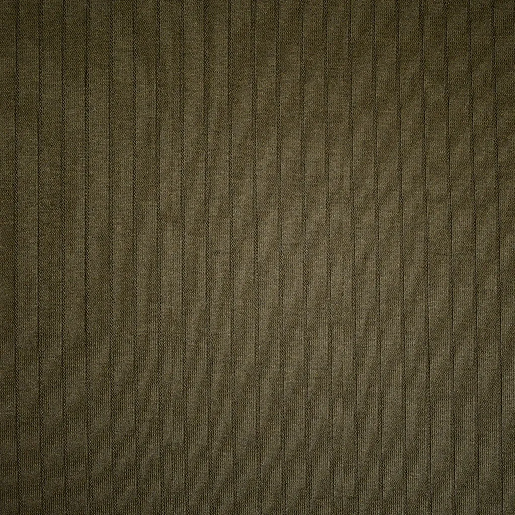 Wide Subtle Rib Knit Solid Olive