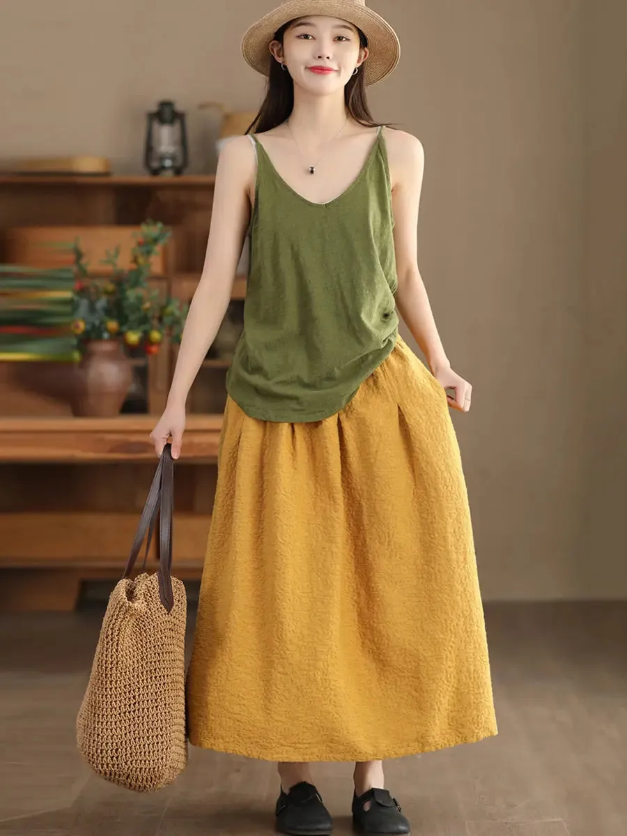 Women Solid Artsy Commute Skirt