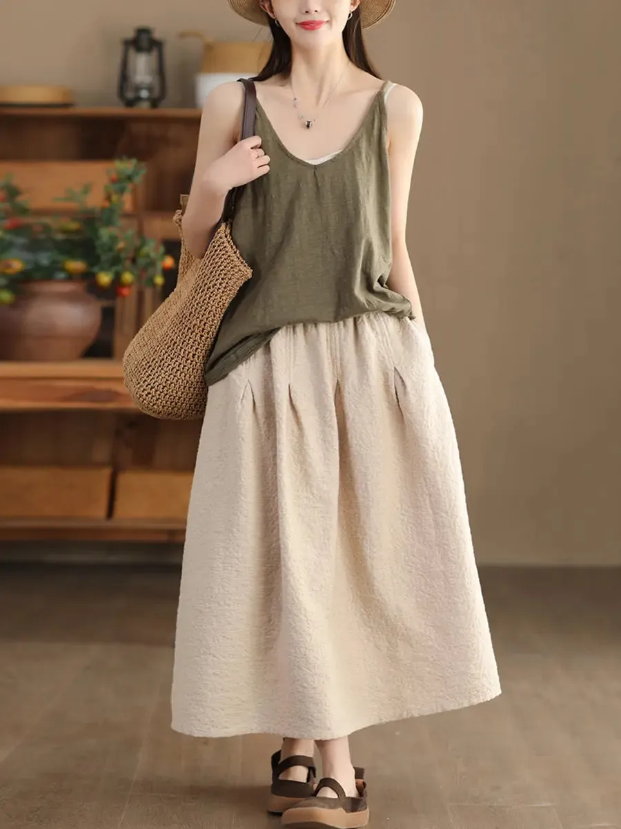 Women Solid Artsy Commute Skirt