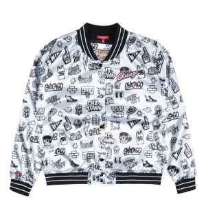 Women's Bulls Doodle Satin Jacket