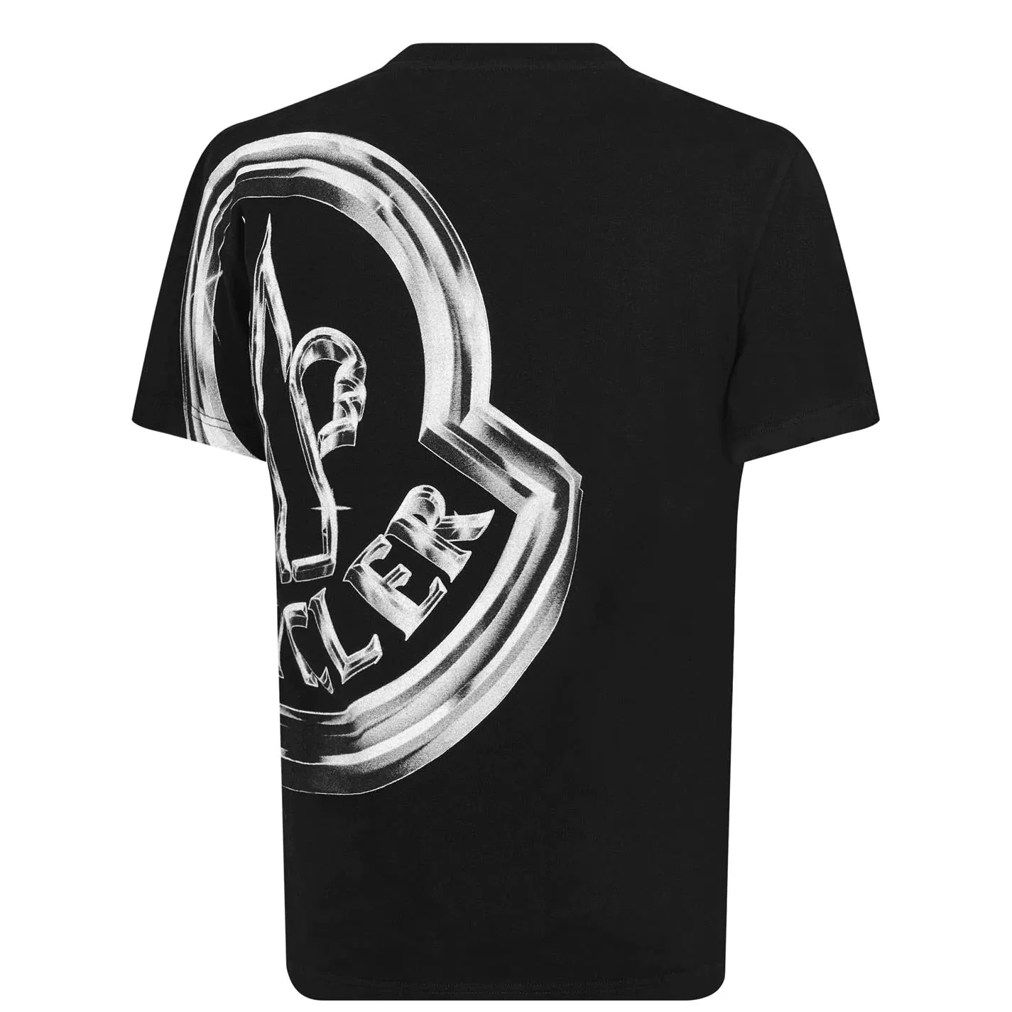 Womens Moncler Black Large Logo T-Shirt